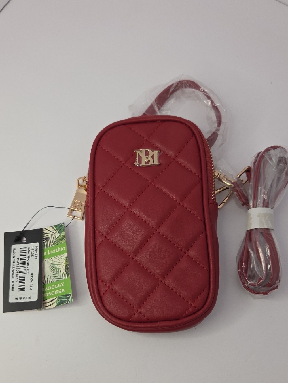 NWT Badgley Mischka Quilted Vegan Leather